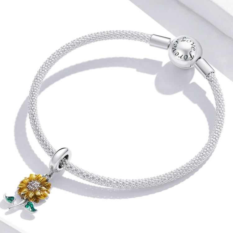 Ciondolo girasole in argento sterling 925 per gioielli fai da te