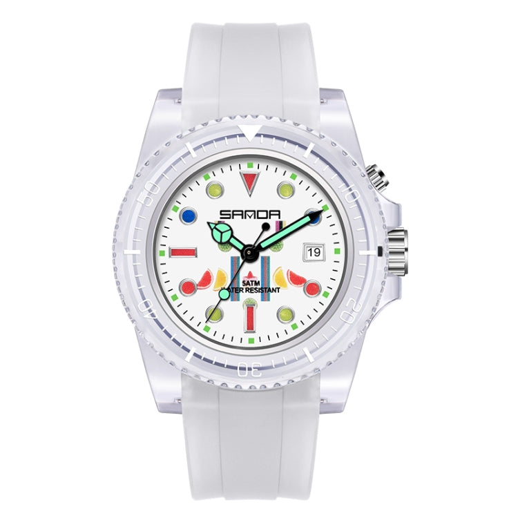 SANDA 6078 Orologio al quarzo da donna con quadrante fluorescente