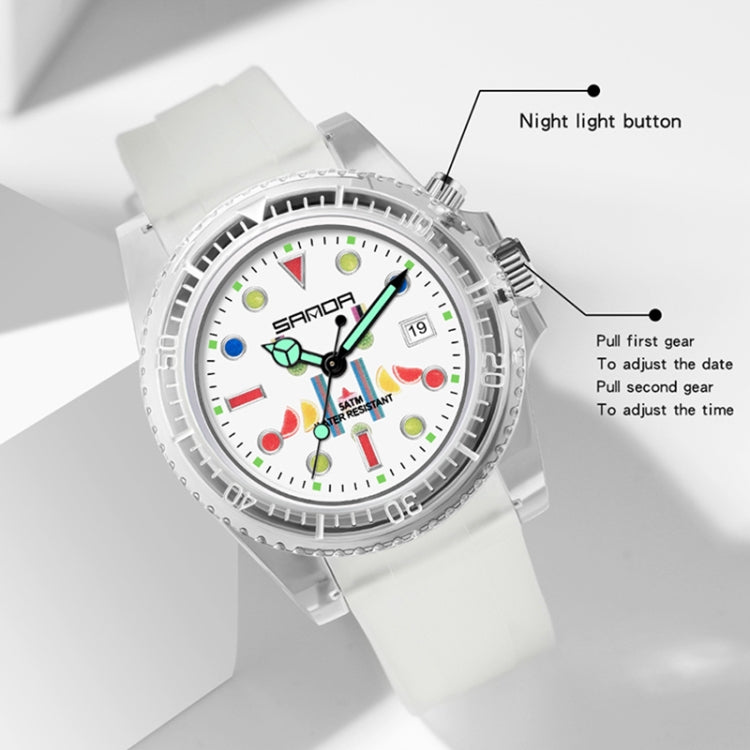 SANDA 6078 Orologio al quarzo da donna con quadrante fluorescente