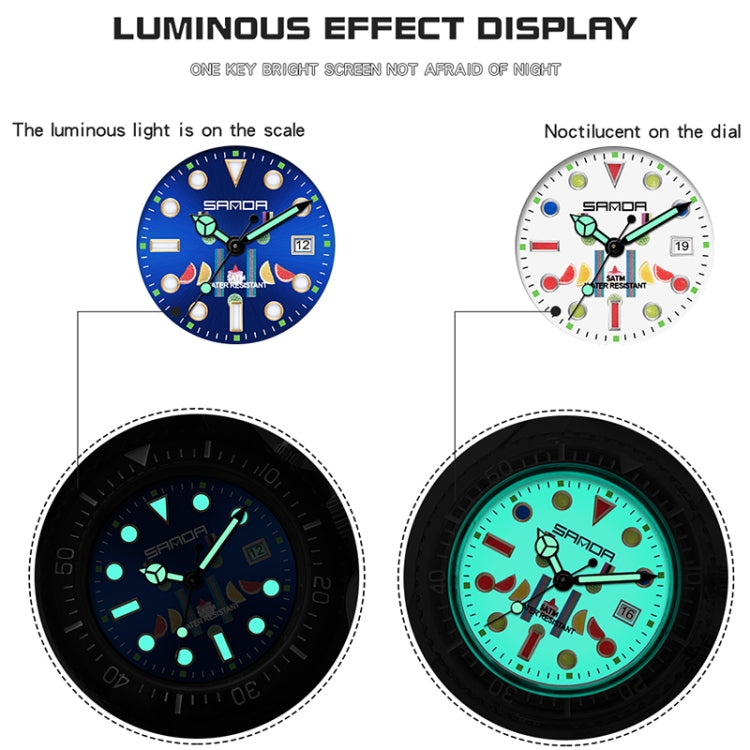 SANDA 6078 Orologio al quarzo da donna con quadrante fluorescente