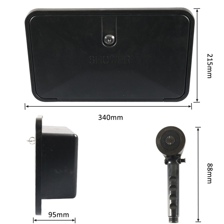 Soffione esterno per box doccia con flessibile 1,2m