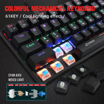 HXSJ V900 Tastiera meccanica cablata 61 tasti RGB