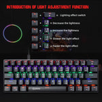 HXSJ V900 Tastiera meccanica cablata 61 tasti RGB