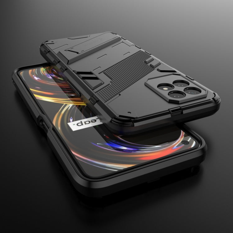 Custodia antiurto Punk Armor 2 in 1 in PC e TPU per Realme 8i con supporto