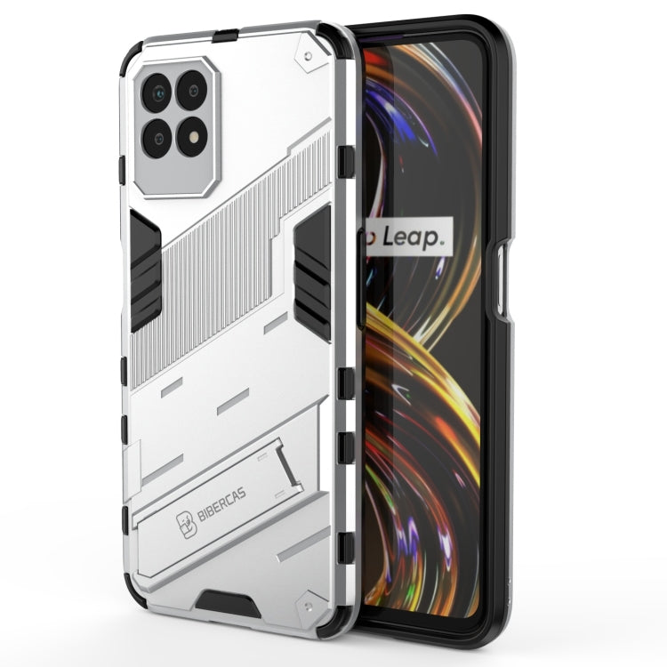 Custodia antiurto Punk Armor 2 in 1 in PC e TPU per Realme 8i con supporto