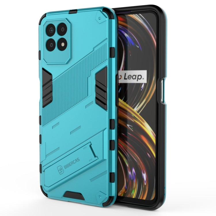 Custodia antiurto Punk Armor 2 in 1 in PC e TPU per Realme 8i con supporto