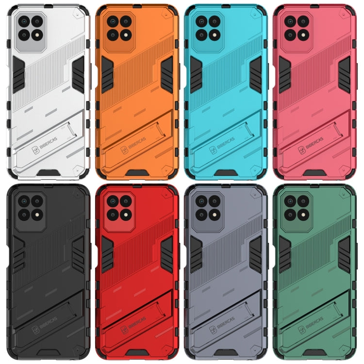 Custodia antiurto Punk Armor 2 in 1 in PC e TPU per Realme 8i con supporto