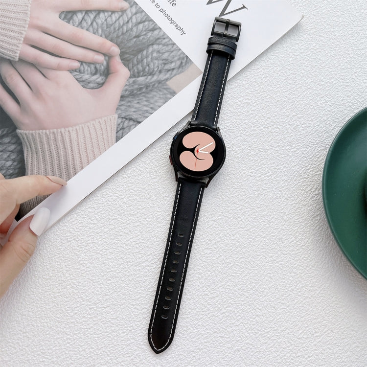 Cinturino in pelle cucito per Samsung Galaxy Watch4 40mm/44mm