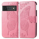 Custodia in pelle goffrata con supporto per Google Pixel 6 e vivo Y72 5G