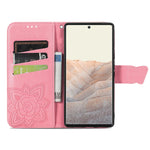 Custodia in pelle goffrata con supporto per Google Pixel 6 e vivo Y72 5G