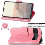 Custodia in pelle goffrata con supporto per Google Pixel 6 e vivo Y72 5G