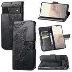 Custodia in pelle goffrata con supporto per Google Pixel 6 e vivo Y72 5G