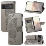 Custodia in pelle goffrata con supporto per Google Pixel 6 e vivo Y72 5G