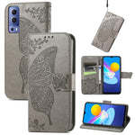 Custodia in pelle goffrata con supporto per Google Pixel 6 e vivo Y72 5G