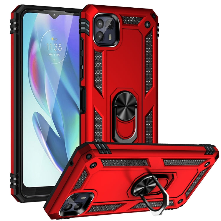 Custodia protettiva antiurto in TPU e PC con supporto girevole per Motorola Moto