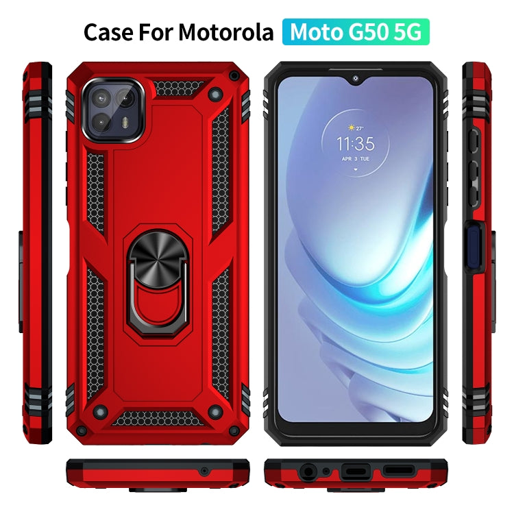 Custodia protettiva antiurto in TPU e PC con supporto girevole per Motorola Moto
