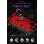 Custodia protettiva antiurto in TPU e PC con supporto girevole per Motorola Moto