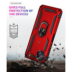 Custodia protettiva antiurto in TPU e PC con supporto girevole per Motorola Moto