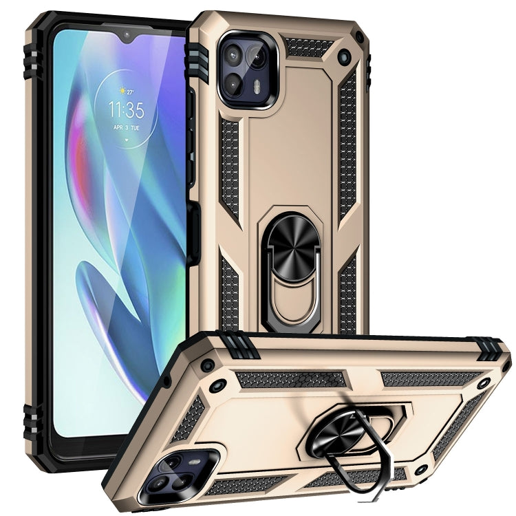 Custodia protettiva antiurto in TPU e PC con supporto girevole per Motorola Moto