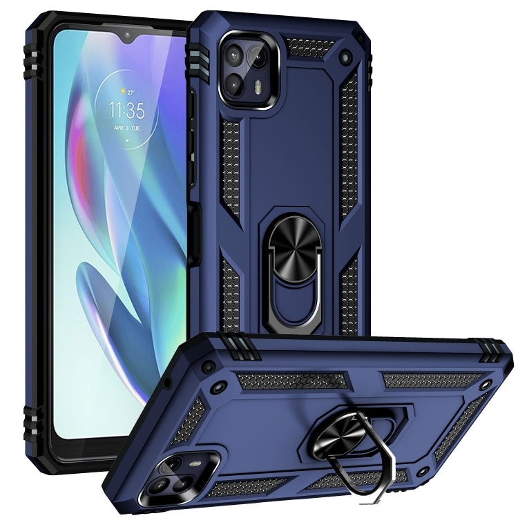 Custodia protettiva antiurto in TPU e PC con supporto girevole per Motorola Moto