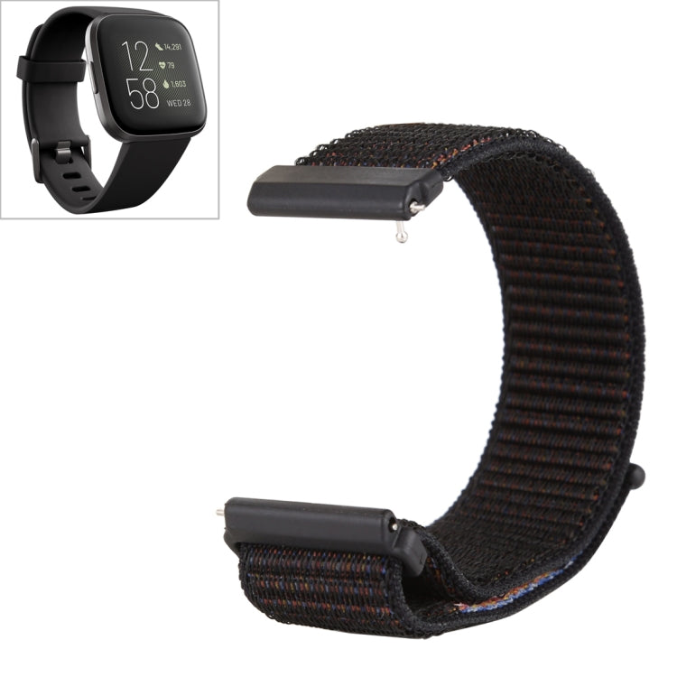 Cinturino in nylon con chiusura a strappo per Fitbit Versa