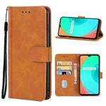 Custodia in pelle marrone per OPPO Realme C11 2021