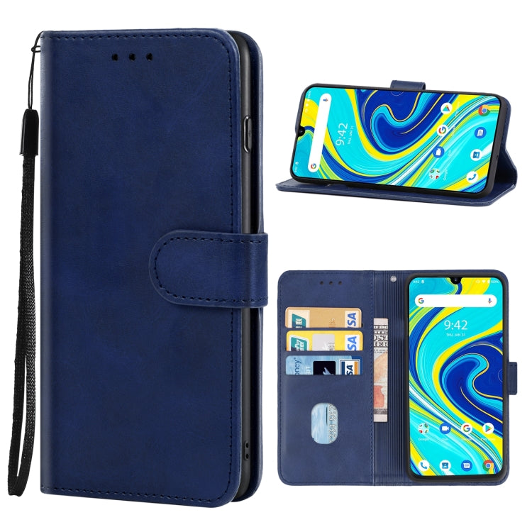 Custodia in pelle con supporto per UMIDIGI A7 Pro Blu