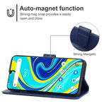 Custodia in pelle con supporto per UMIDIGI A7 Pro Blu
