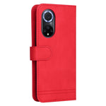 Custodia portafoglio in pelle con bottone per smartphone compatib