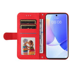 Custodia portafoglio in pelle con bottone per smartphone compatib