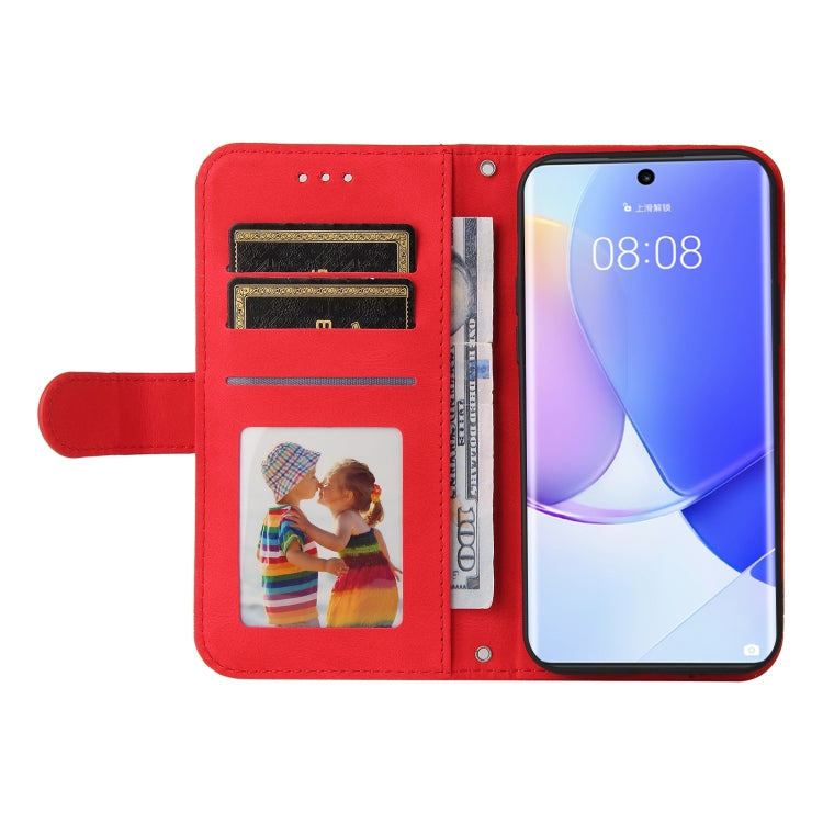 Custodia portafoglio in pelle con bottone per smartphone compatib