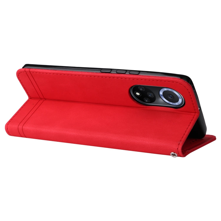 Custodia portafoglio in pelle con bottone per smartphone compatib