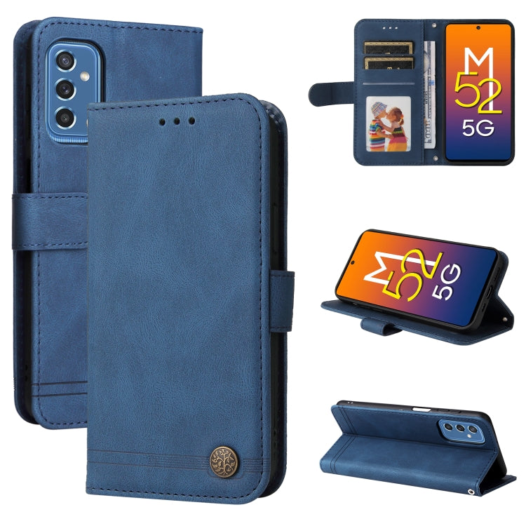 Custodia portafoglio in pelle con bottone per smartphone compatib
