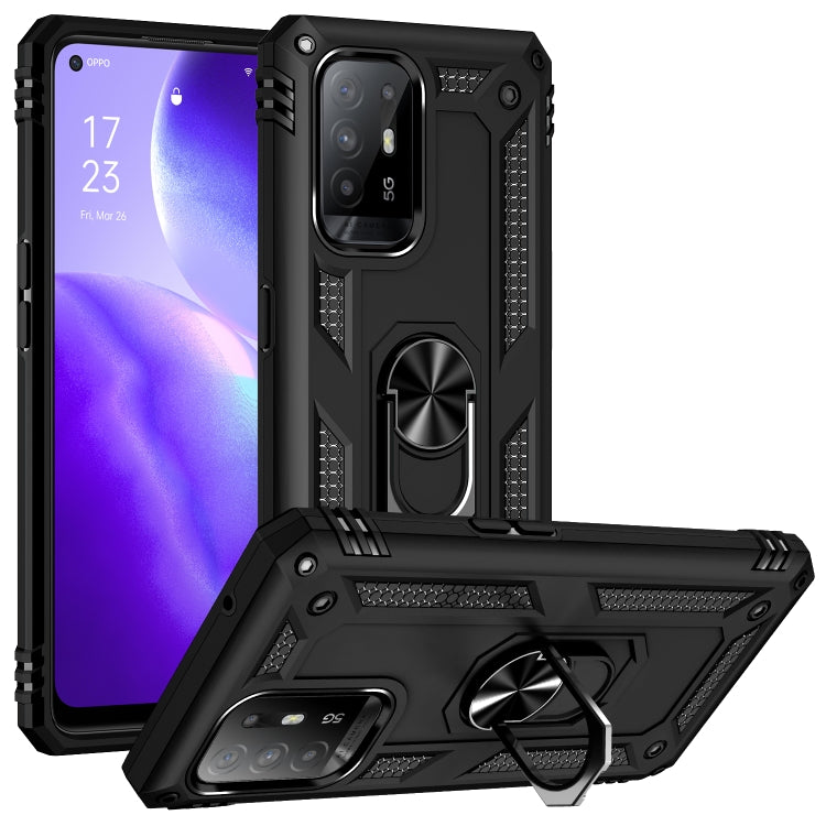 Custodia protettiva antiurto per OPPO Reno5 Z con supporto girevole a 360 gradi