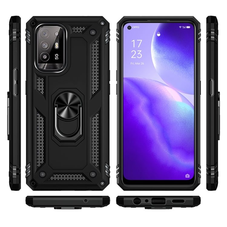 Custodia protettiva antiurto per OPPO Reno5 Z con supporto girevole a 360 gradi