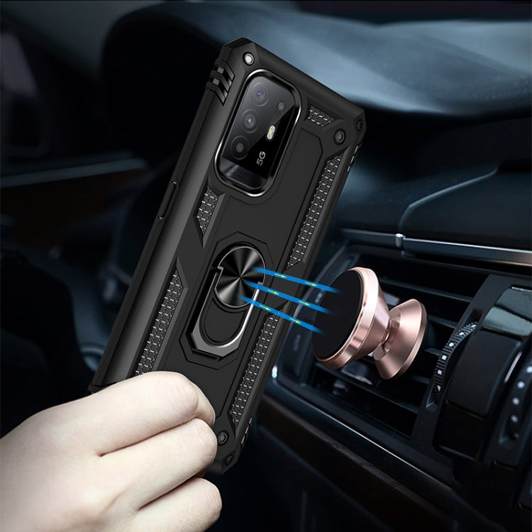 Custodia protettiva antiurto per OPPO Reno5 Z con supporto girevole a 360 gradi
