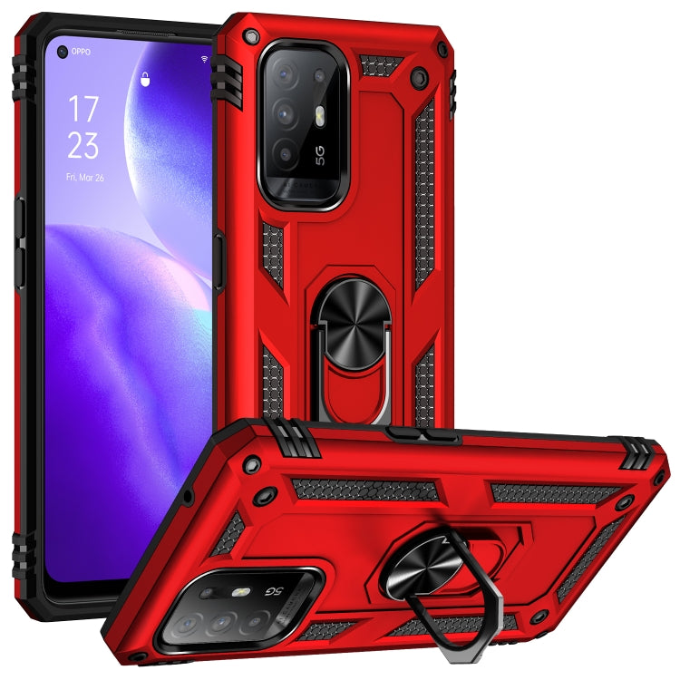 Custodia protettiva antiurto per OPPO Reno5 Z con supporto girevole a 360 gradi