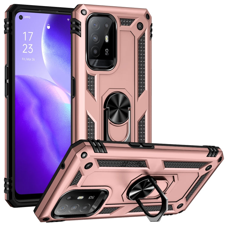 Custodia protettiva antiurto per OPPO Reno5 Z con supporto girevole a 360 gradi