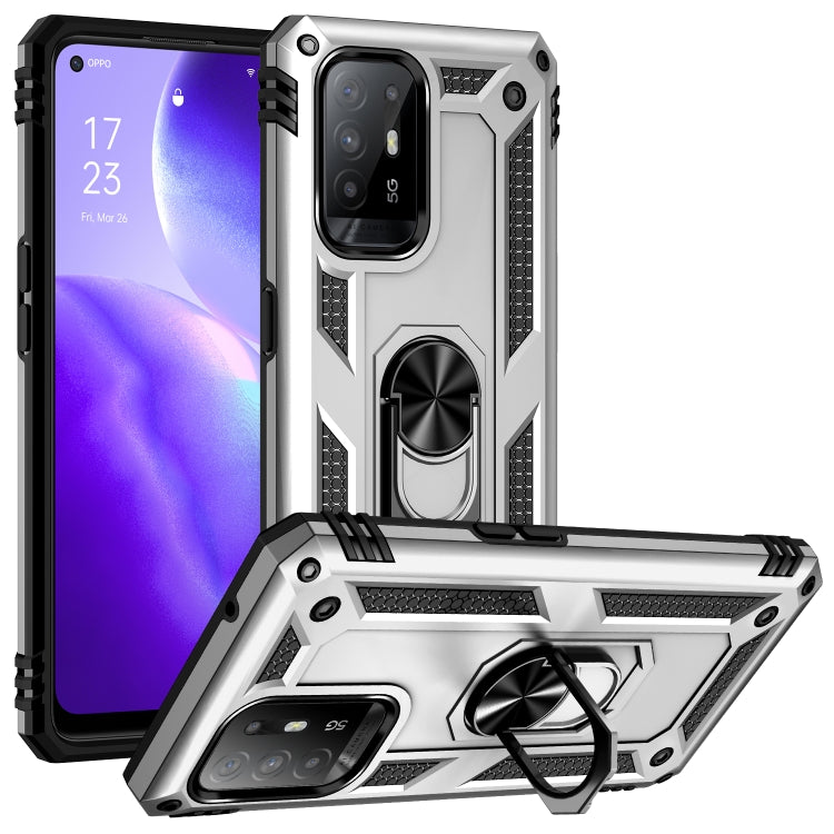 Custodia protettiva antiurto per OPPO Reno5 Z con supporto girevole a 360 gradi