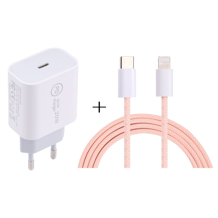 Caricabatterie da viaggio 20W USB-C PD con set cavi 1m