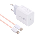 Caricabatterie da viaggio 20W USB-C PD con set cavi 1m