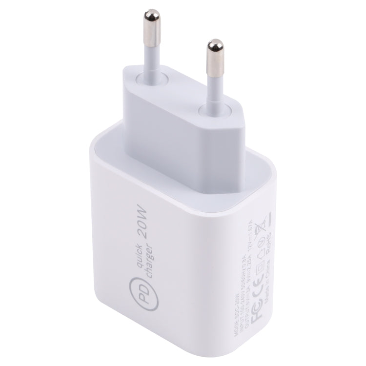 Caricabatterie da viaggio 20W USB-C PD con set cavi 1m