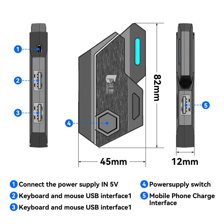 Convertitore tastiera e mouse GAMWING MixSE USB