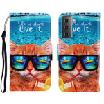 Custodia portafoglio in pelle per Samsung Galaxy S22+ 5G