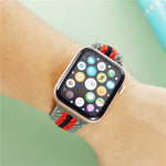 Cinturino in nylon intrecciato per Apple Watch regolabile