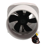 Ventola di scarico 4 pollici 12V a 6 pale in ABS