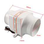Ventola di scarico 4 pollici 12V a 6 pale in ABS
