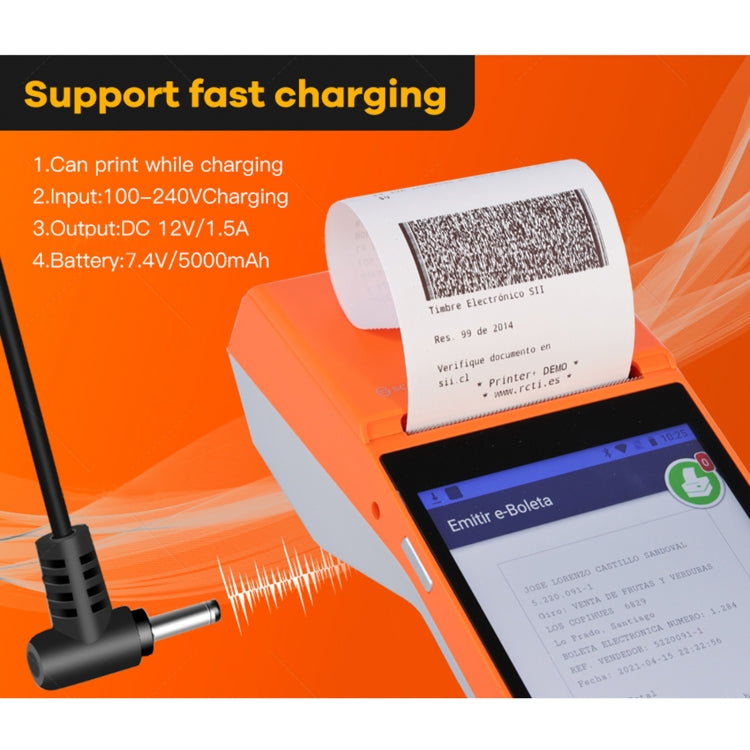 Stampante portatile POS con schermo HD 5,5" e NFC