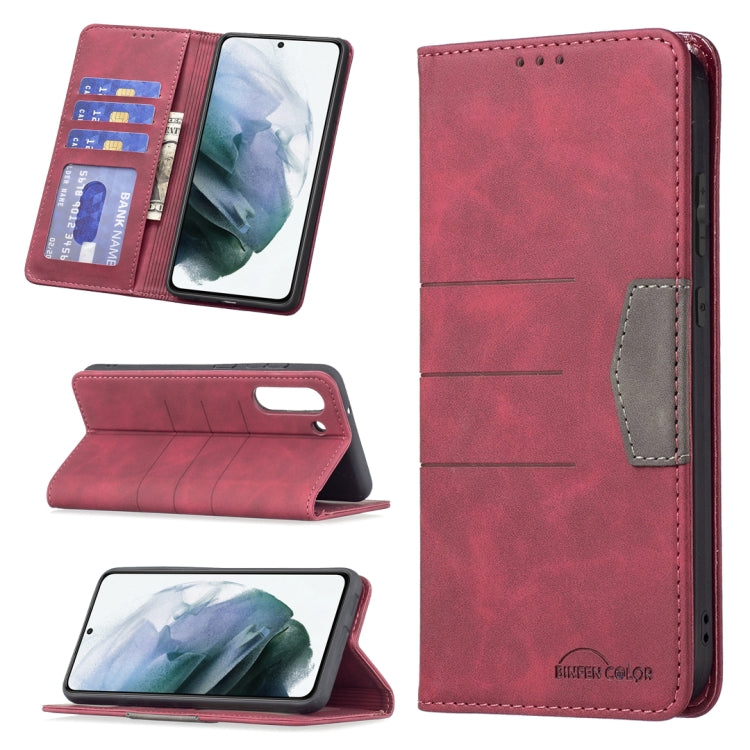Custodia portafoglio in pelle con chiusura magnetica per Samsung