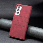 Custodia portafoglio in pelle con chiusura magnetica per Samsung